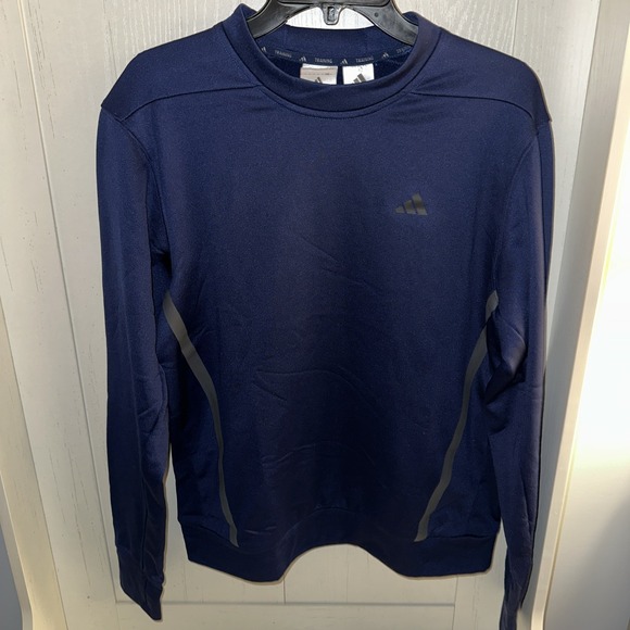 adidas Tops - Adidas GG Crew Neck Pullover Sweatshirt Womens Small Navy Blue JX6821